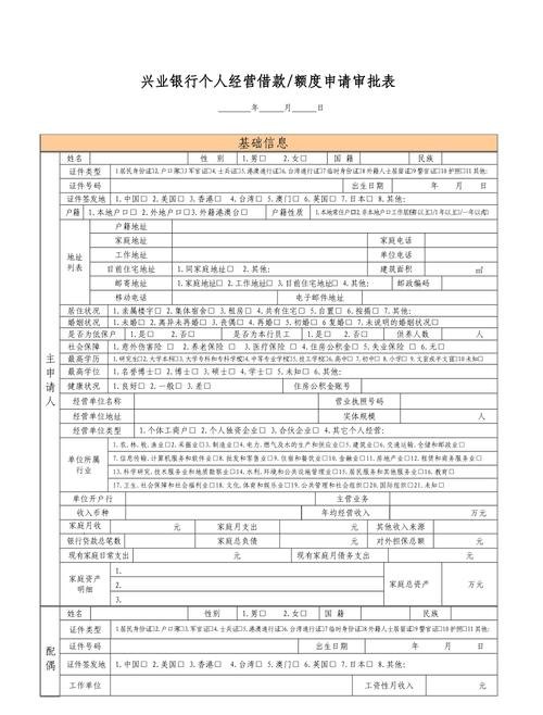 昆明兴业企业银行贷款资料清单全解析