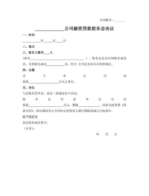 企业融资贷款股事会决议，助力企业发展的关键决策