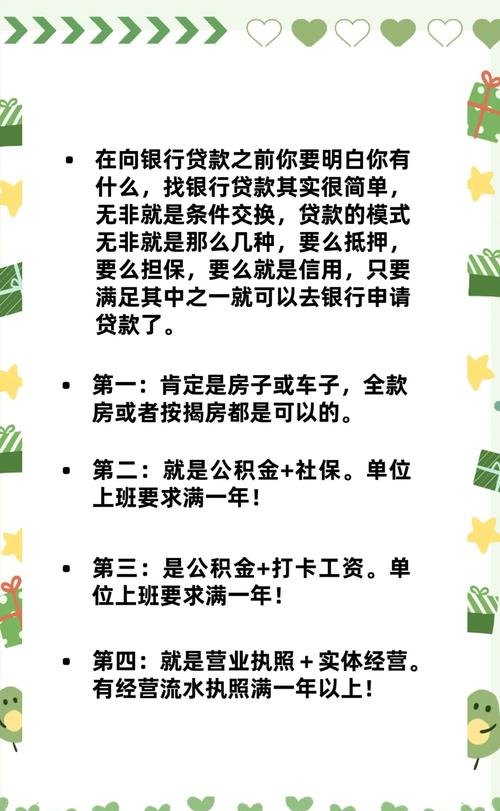 中小企业从银行贷款的条件