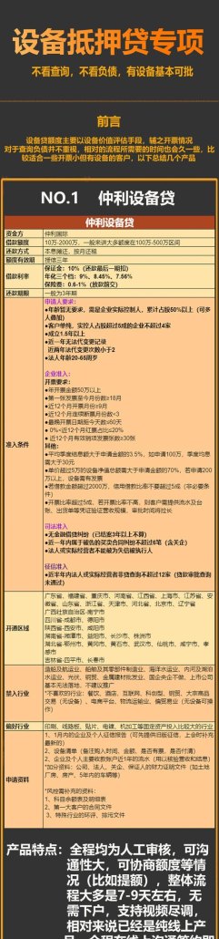 企业设备可以抵押贷款吗