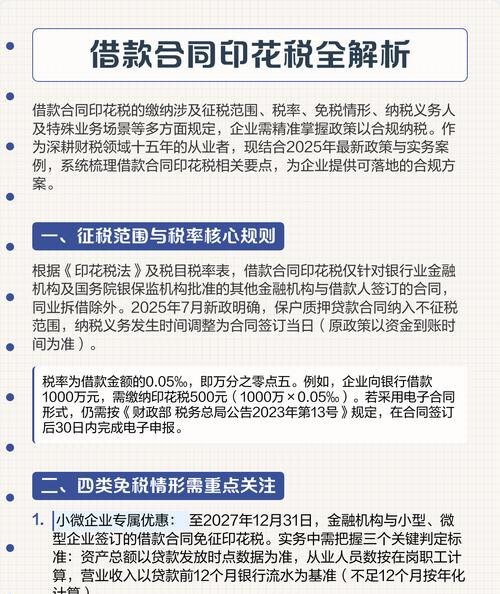 企业向银行贷款交印花税，政策解读与影响分析