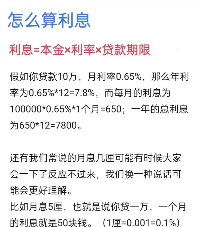 企业银行贷款利率计算公式解析