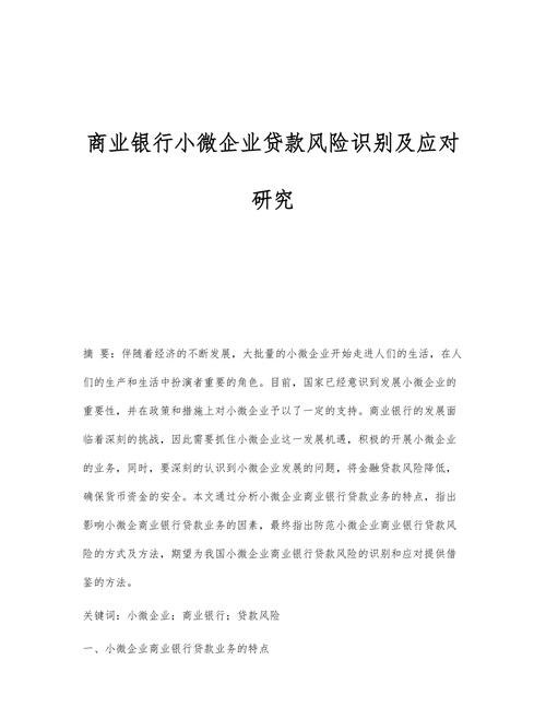 企业贷款的风险及应对策略