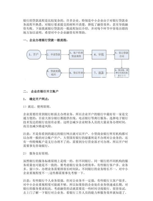 企业去银行贷款怎么做