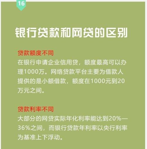 企业信用贷款与个人信用贷款的区别