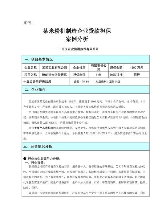 企业问题信用贷款案例分析