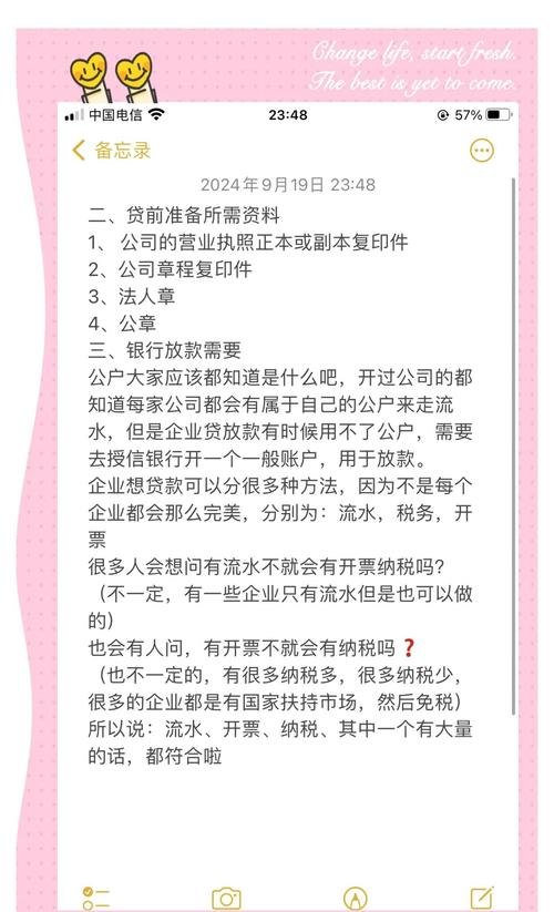 小微企业在银行贷款所需资料